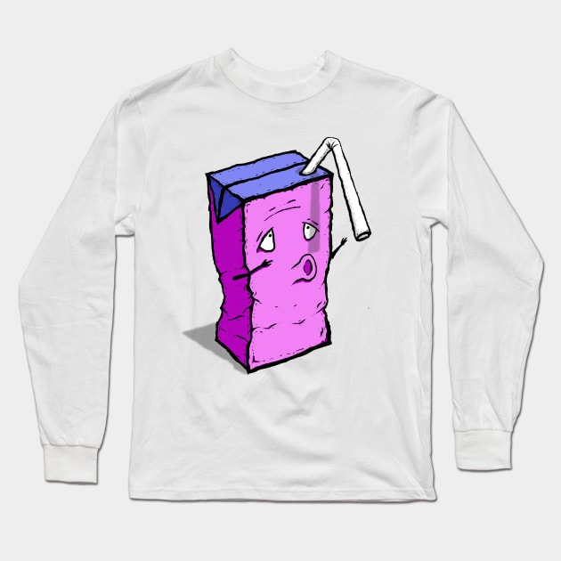 Thirsty Juice Box Long Sleeve T-Shirt by UnluckyDevil